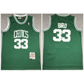 Men's Boston Celtics #33 Larry Bird 1985-86 Green Throwback Stitched Jersey