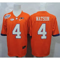 Tigers #4 Deshaun Watson Orange 1975-1978 Fuller 2016 College Football Playoff National Championship Patch Stitched NCAA Jersey