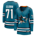 Women's San Jose Sharks #71 Macklin Celebrini
Teal Home Jersey
