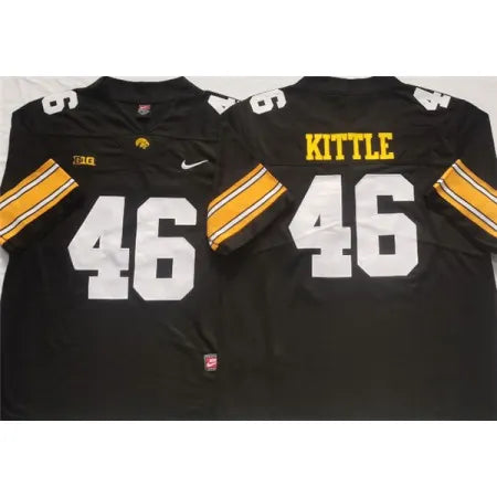 Men's Iowa Hawkeyes #46 Kittle Black Stitched Jersey
