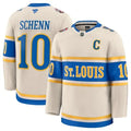 Men's St. Louis Blues #10 Brayden Schenn Cream 2024-25 Winter Classic Stitched Hockey Premium Jersey