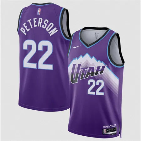 Men's Utah Jazz #22 Darryn Peterson Purple 2026 Draft Icon Edition Jersey