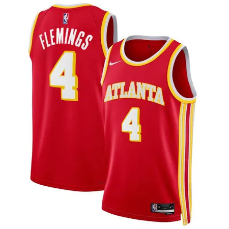 Youth Atlanta Hawks #4 Kingston Flemings Red 2026 Draft Icon Edition Jersey