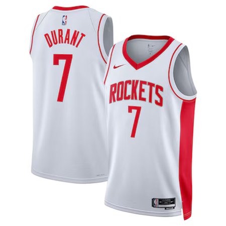 Men's Houston Rockets #7 Kevin Durant White Statement Edition Swingman Jersey