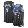 Men's Orlando Magic #5 Paolo Banchero Black 2025/26 Statement Edition Jersey
