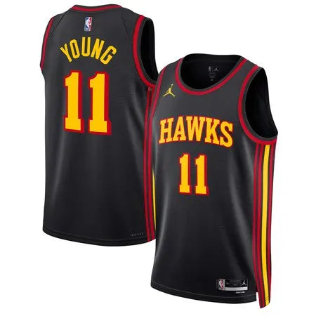 Men's Atlanta Hawks #11 Trae Young
Black Swingman Statement Edition Jersey