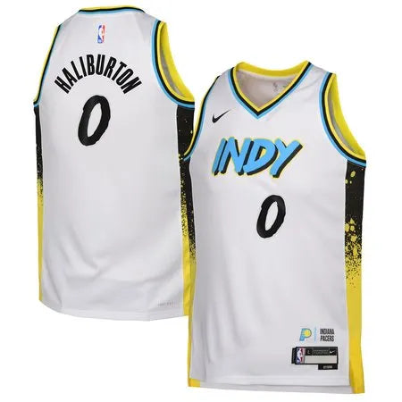 Youth Indiana Pacers Tyrese Haliburton
White 2024/25 Swingman Player Jersey - City Edition