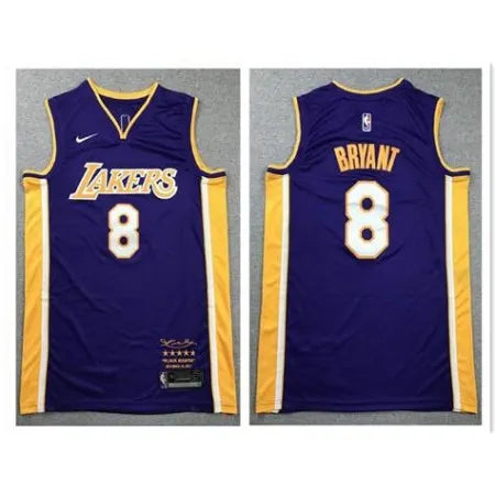 Men's Los Angeles Lakers #8 Kobe Bryant Purple Stitched NBA Jersey 53I5
