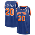 Youth New York Knicks #20 Jeremy Sochan Blue 2026 NBA Finals Champions Fast Break Icon Edition Jersey