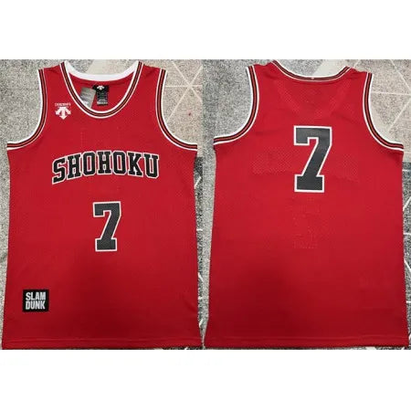 Men's Shohoku #7 Ryota Miyagi
Red Stitched Basketball Jersey