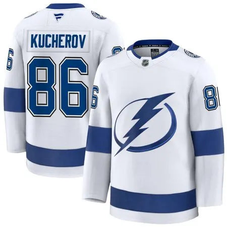 Men's Tampa Bay Lightning #86 Nikita Kucherov
White Away Premium Jersey