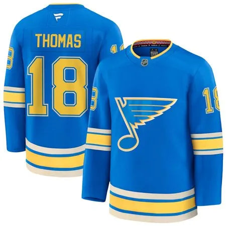 Youth St. Louis Blues #18 Robert Thomas Blue 2025 Stitched Hockey Jersey