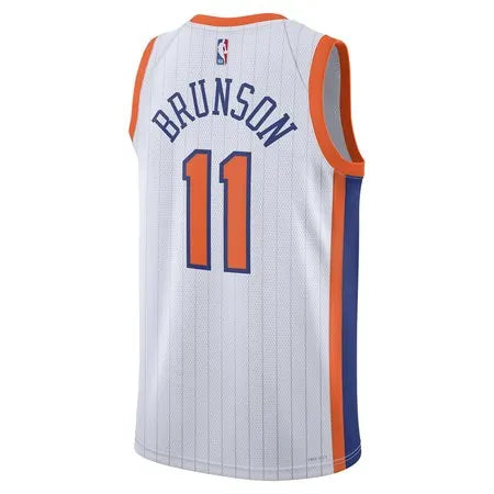 Unisex New York Knicks Jalen Brunson
White 2024/25 Swingman Player Jersey - City Edition