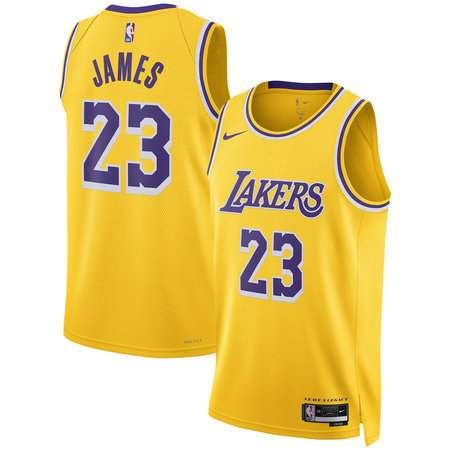 Men's Los Angeles Lakers #23 LeBron James
Gold Icon Edition Swingman Jersey