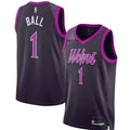 Women's Minnesota Timberwolves #1 LaMelo Ball 2026 Purple City Edition Jersey