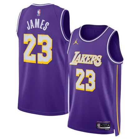 Men's Los Angeles Lakers #23 LeBron James
Purple Statement Edition Swingman Jersey
