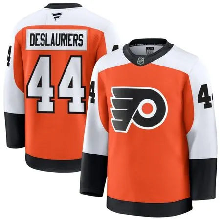 Men's Philadelphia Flyers #44 Nicolas Deslauriers Orange Home Premium Jersey